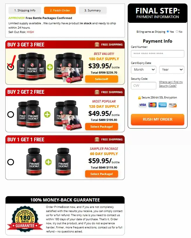 PrimeBoost PrimeBoost Order Page